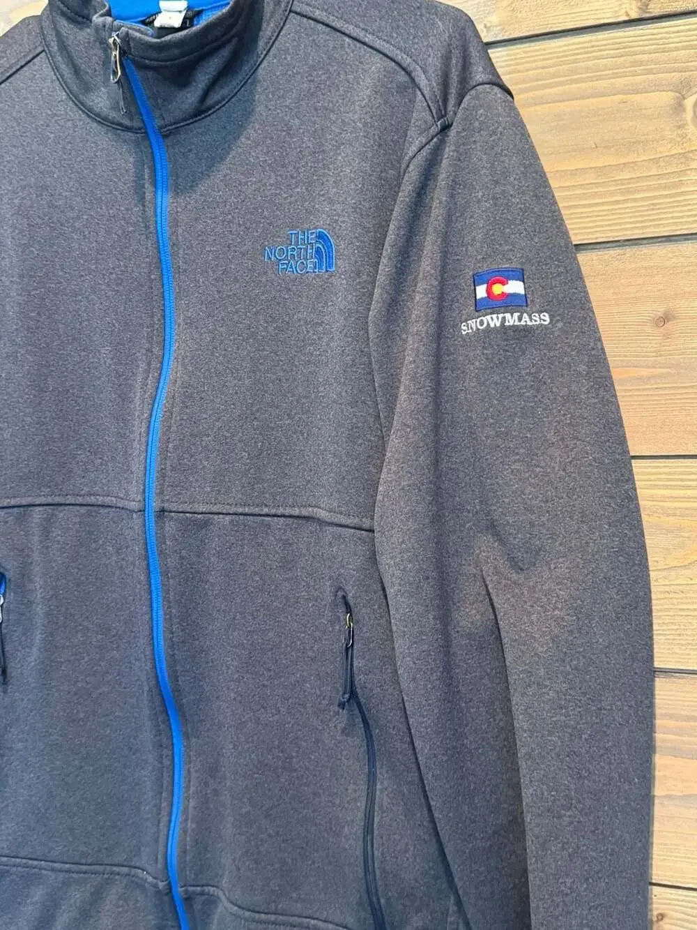The North Face Snowmass Colorado Full Zip Fleece Jacket Charcoal Medium